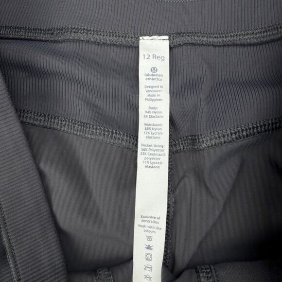 LULULEMON Dance Studio Pant III Unlined Regular Size 12 Dark Carbon - Picture 6 of 10